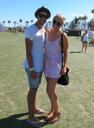 This adorable duo is all smiles in shades and him in a Coachella-ready topper.
This adorable duo is all smiles in shades and him in a Coachella-ready topper.