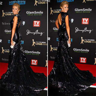Pictures of Magdalena Roze on the 2012 Logies Red Carpet in Black Sequinned Alchemy Gown: Like It?