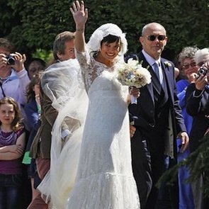 Pregnant Celebrities in Wedding Dresses