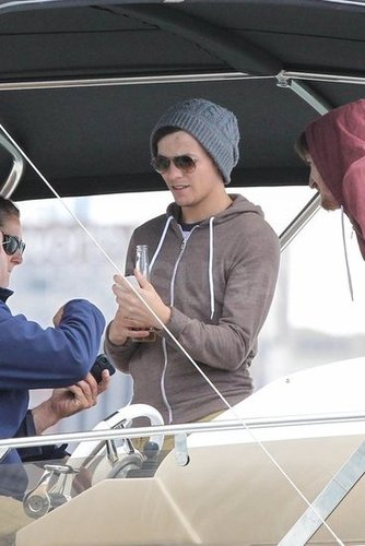One Direction members hung out together in Australia on a boat.
One Direction members hung out together in Australia on a boat.