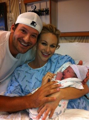 Tony Romo and Candice shared a picture of baby Hawkins. Tony Romo and Candice shared a picture of baby Hawkins.