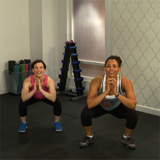 Tabata Workout Mixing Squats and Push-Ups