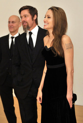 Brad Pitt and Angelina Jolie modeled their finest black-tie attire for a MOCA Gala in November 2009.
Brad Pitt and Angelina Jolie modeled their finest black-tie attire for a MOCA Gala in November 2009.