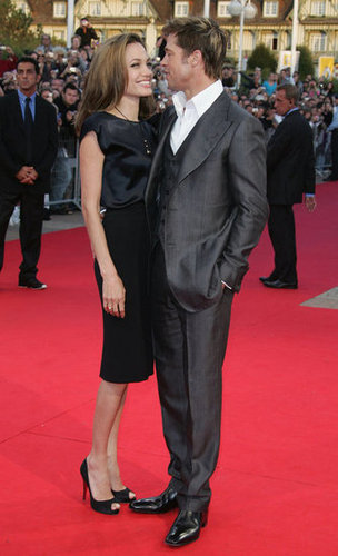Brad Pitt and Angelina Jolie stuck close at the 33rd Deauville American Film Festival premiere of The Assassination of Jesse James in September 2007.
Brad Pitt and Angelina Jolie stuck close at the 33rd Deauville American Film Festival premiere of The Assassination of Jesse James in September 2007.