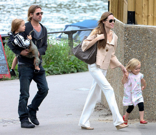 Brad Pitt and Angelina Jolie spent the day with twins Vivienne and Knox during a trip to London in August 2011.
Brad Pitt and Angelina Jolie spent the day with twins Vivienne and Knox during a trip to London in August 2011.