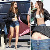 Emma Watson Bra and Back Tattoo on Set Pictures