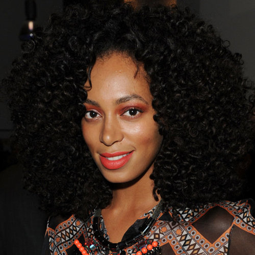 Solange Knowles Wearing Tangerine Lipstick