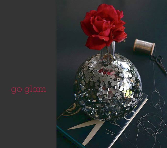 Add a touch of sparkle to an ordinary vase to glam up floral arrangements.
Source: Sania Pell at Home
Add a touch of sparkle to an ordinary vase to glam up floral arrangements.
Source: Sania Pell at Home