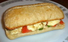 Mozzarella, Tomato & Spring Onion Ciabatta