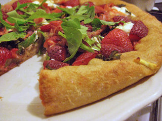Strawberry Pizza Recipe With Basil and Goat Cheese