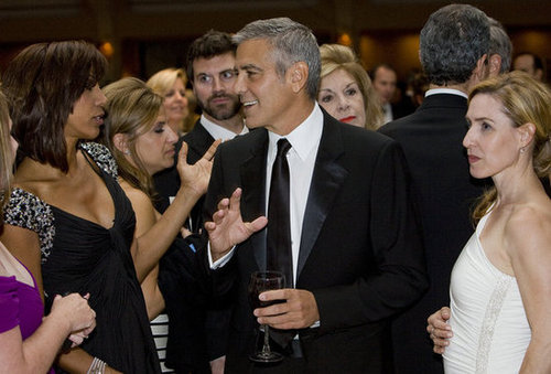 George Clooney was surrounded by ladies at the White House Correspondant's Dinner.
George Clooney was surrounded by ladies at the White House Correspondant's Dinner.