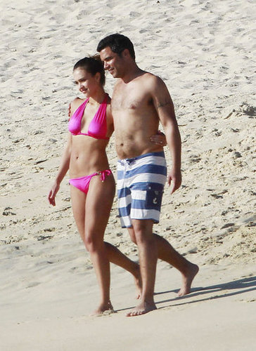 Jessica Alba and husband Cash Warren frolicked on the beach while in Cabo San Lucas in January 2011.
Jessica Alba and husband Cash Warren frolicked on the beach while in Cabo San Lucas in January 2011.