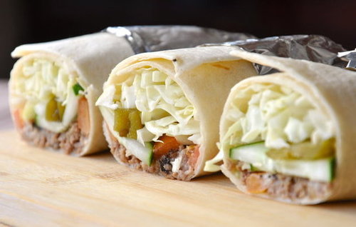 Jalapeno burger burritos