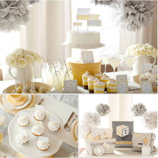 Pale Yellow, Gray, and White Pale Yellow, Gray, and White