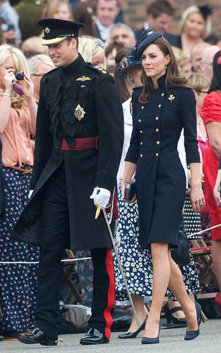 Kate wore Alexander McQueen to join Prince William at the Irish Guards Medal Parade in June 2011.
Kate wore Alexander McQueen to join Prince William at the Irish Guards Medal Parade in June 2011.