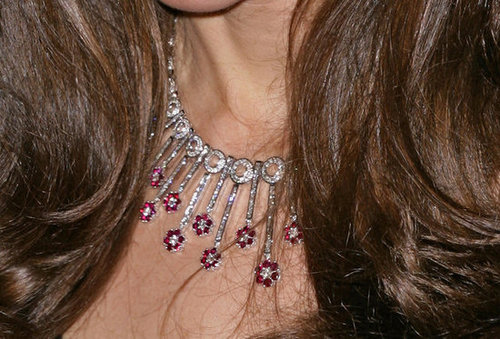Check out her pretty pink and white diamond-encrusted collar necklace at the Sun Military Awards.
Check out her pretty pink and white diamond-encrusted collar necklace at the Sun Military Awards.