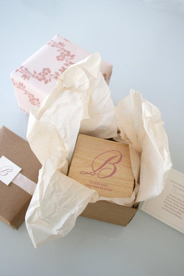 Wooden Baby Block Invitation Wooden Baby Block Invitation