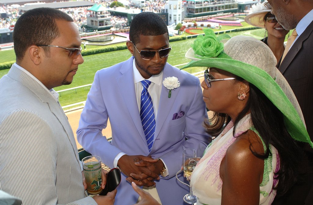 Usher and Star Jones watched the event from a balcony in 2006.
Usher and Star Jones watched the event from a balcony in 2006.