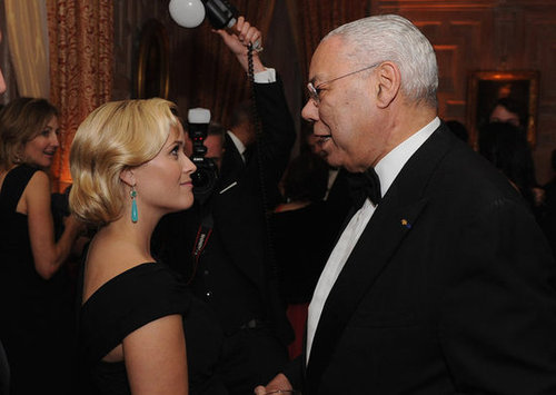 Reese Witherspoon has a chat while at the White House Correspondant's Dinner.
Reese Witherspoon has a chat while at the White House Correspondant's Dinner.