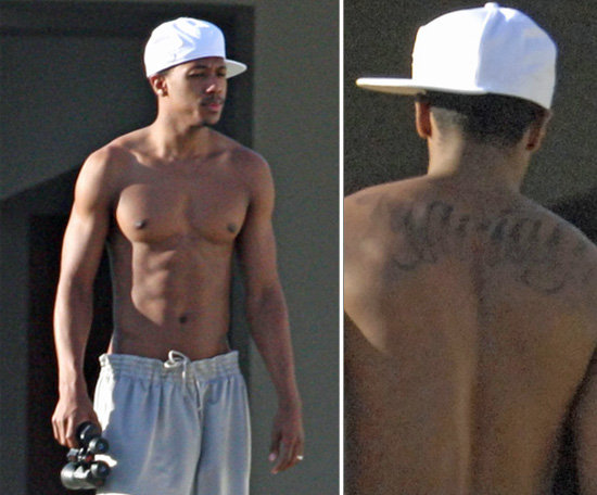 Following Nick Cannon's April 2008 nuptials to Mariah Carey, he was spotted with "Mariah" prominently displayed on his back.
Following Nick Cannon's April 2008 nuptials to Mariah Carey, he was spotted with "Mariah" prominently displayed on his back.