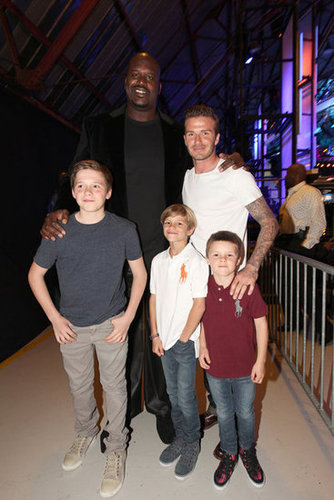 Shaquille O'Neal snapped a photo backstage with David Beckham, Brooklyn, Cruz, and Romeo at the February 2012 Cartoon Network Hall of Game Awards in LA.
Shaquille O'Neal snapped a photo backstage with David Beckham, Brooklyn, Cruz, and Romeo at the February 2012 Cartoon Network Hall of Game Awards in LA.