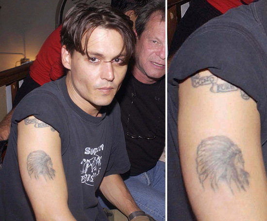 Johnny Depp showed the world his love for Winona Ryder by getting "Winona Forever" tattooed on his right arm in 1989. After their split he had it altered to say "Wino Forever."
Johnny Depp showed the world his love for Winona Ryder by getting "Winona Forever" tattooed on his right arm in 1989. After their split he had it altered to say "Wino Forever."