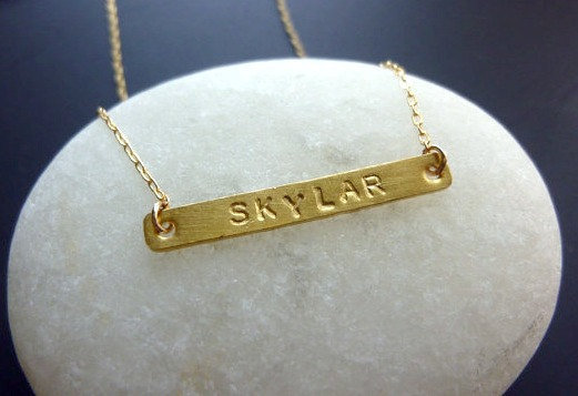 Momentus NY Initial Bar Necklace Momentus NY Initial Bar Necklace