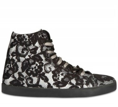 Mancapane Laminated Silk and Lace High Top ($195)
Mancapane Laminated Silk and Lace High Top ($195)
