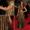 Pictures of Jessica Alba in Bronze One Shouldered Michael Kors Gown on the Red Carpet at the 2012 Met Costume Institue Gala