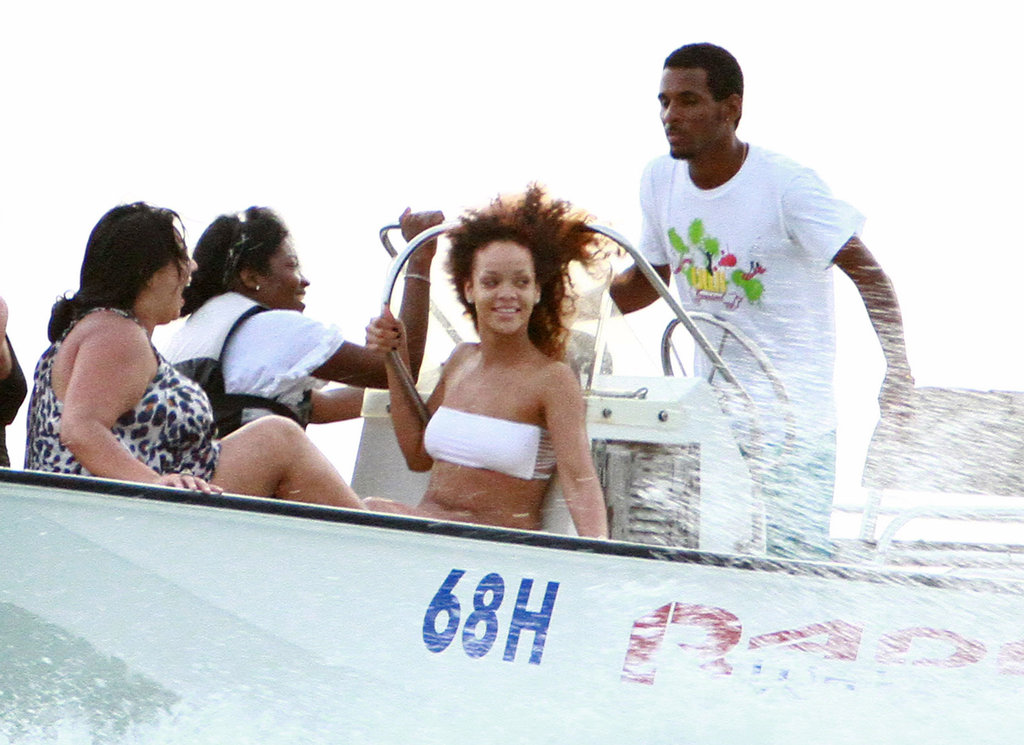 Rihanna let loose with friends during an August 2011 trip to Barbados.
Rihanna let loose with friends during an August 2011 trip to Barbados.