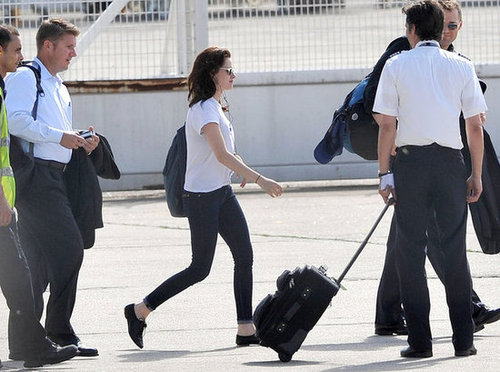 Kristen Stewart walked on the runway.
Kristen Stewart walked on the runway.