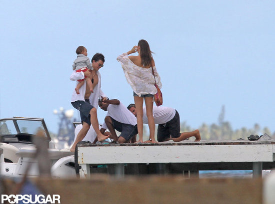 Miranda Kerr spent time with husband Orlando Bloom and baby Flynn in Bora Bora.
Miranda Kerr spent time with husband Orlando Bloom and baby Flynn in Bora Bora.