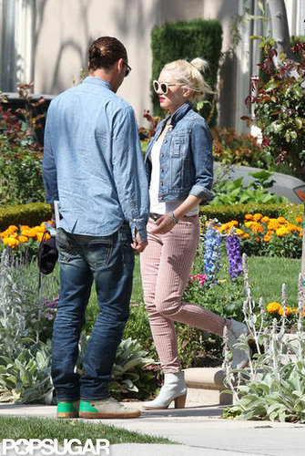 Gwen Stefani and Gavin Rossdale both wore denim tops.
Gwen Stefani and Gavin Rossdale both wore denim tops.
