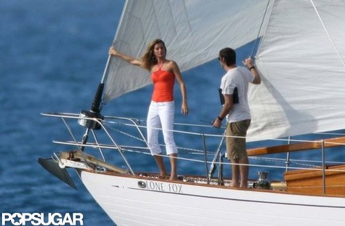 Gisele Bundchen struck a sexy pose while shooting a Victoria's Secret catalog in St. Barts in 2006.
Gisele Bundchen struck a sexy pose while shooting a Victoria's Secret catalog in St. Barts in 2006.