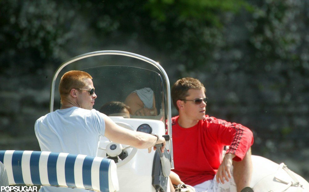 Matt Damon and Brad Pitt hung out on a boat on Lake Como while vacationing with family and friends in June 2004.
Matt Damon and Brad Pitt hung out on a boat on Lake Como while vacationing with family and friends in June 2004.