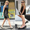 Kate Bosworth Black Dress and Ballet Flats