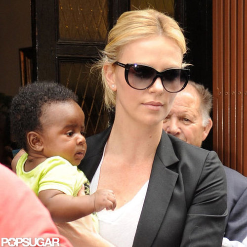 Charlize Theron and Baby Jackson Say Hola to Spain Charlize Theron and Baby Jackson Say Hola to Spain
