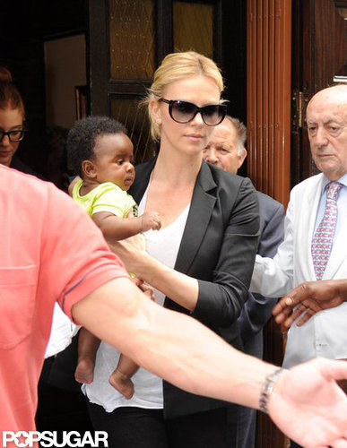Charlize Theron and Baby Jackson Say Hola to Spain Charlize Theron and Baby Jackson Say Hola to Spain