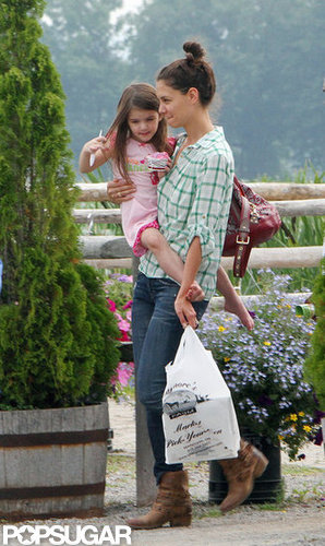 Katie Holmes and Suri Cruise enjoyed a day of strawberry picking at a farm in Ontario in June 2010.
Katie Holmes and Suri Cruise enjoyed a day of strawberry picking at a farm in Ontario in June 2010.