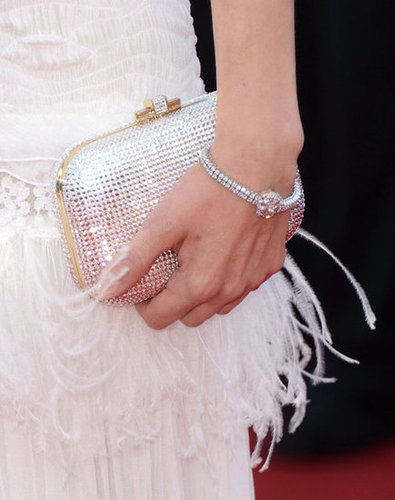 To go with her white confection, Diane donned a slick diamond bracelet and a crystal-encrusted clutch at the Killing Them Softly premiere.
To go with her white confection, Diane donned a slick diamond bracelet and a crystal-encrusted clutch at the Killing Them Softly premiere.