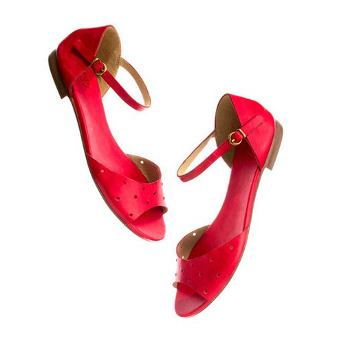 Thanks to a bold red hue and a ladylike shape, these cherry sandals could dress up even the most casual outfit.
Madewell Holepunch Flat Sandals ($80)
Thanks to a bold red hue and a ladylike shape, these cherry sandals could dress up even the most casual outfit.
Madewell Holepunch Flat Sandals ($80)