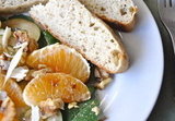 Mixed Salad with Homemade Garlic-Parmesan Focaccia Bread