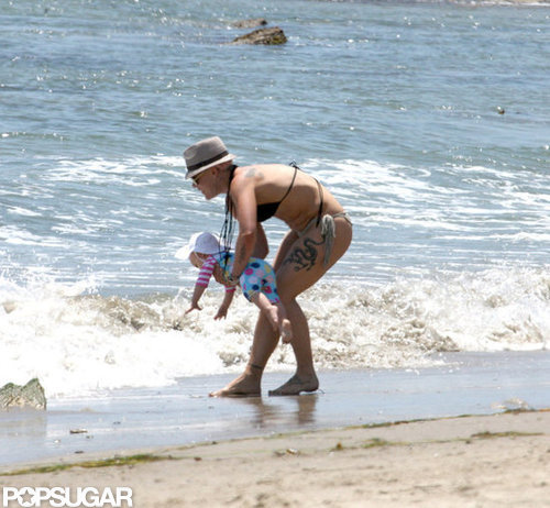 Bikini-Clad Pink Hangs at the Beach Over the Weekend Bikini-Clad Pink Hangs at the Beach Over the Weekend
