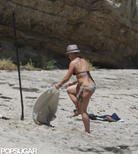 Bikini-Clad Pink Hangs at the Beach Over the Weekend Bikini-Clad Pink Hangs at the Beach Over the Weekend