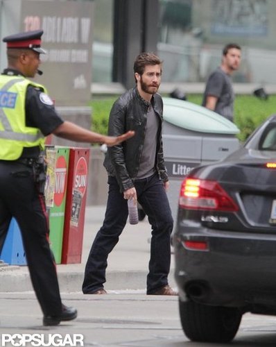 Jake Gyllenhaal crossed a street in Toronto while shooting a scene.
Jake Gyllenhaal crossed a street in Toronto while shooting a scene.