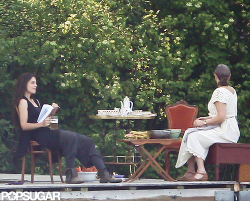 Katie Holmes held a book while filming her next project.
Katie Holmes held a book while filming her next project.
