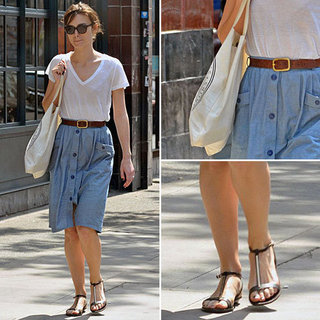 Keira Knightley Denim Skirt May 29, 2012