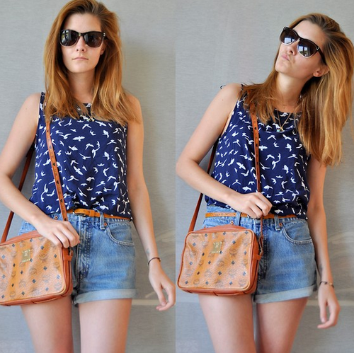 Top your cutoffs with a printed top for a sweet vintage-inspired vibe that could take you from brunch to the beach.
Photo courtesy of Lookbook.nu
Top your cutoffs with a printed top for a sweet vintage-inspired vibe that could take you from brunch to the beach.
Photo courtesy of Lookbook.nu