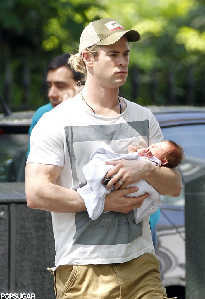 Chris Hemsworth Daughter Chris Hemsworth Baby India Pictures | POPSUGAR Celebrity