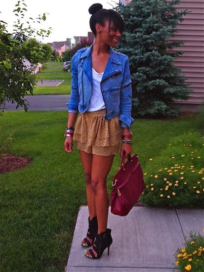 Print Shorts & Denim